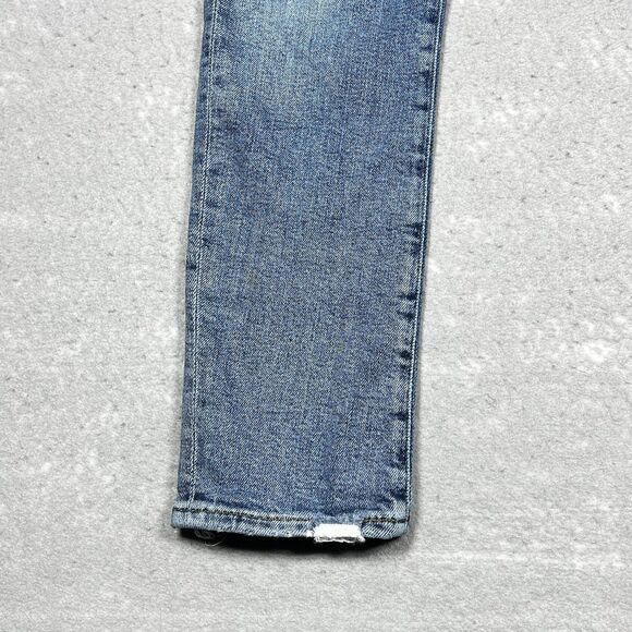 Agolde Jeans Womens 28 Blue Toni Skinny Made in USA Light Wash Stretch Raw Hem - Picture 4 of 11